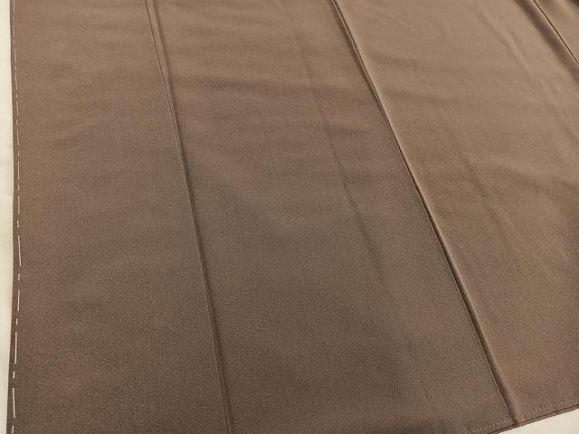 平和屋着物■上質な色無地 黄枯茶色 正絹 逸品 BAAX8626mz
