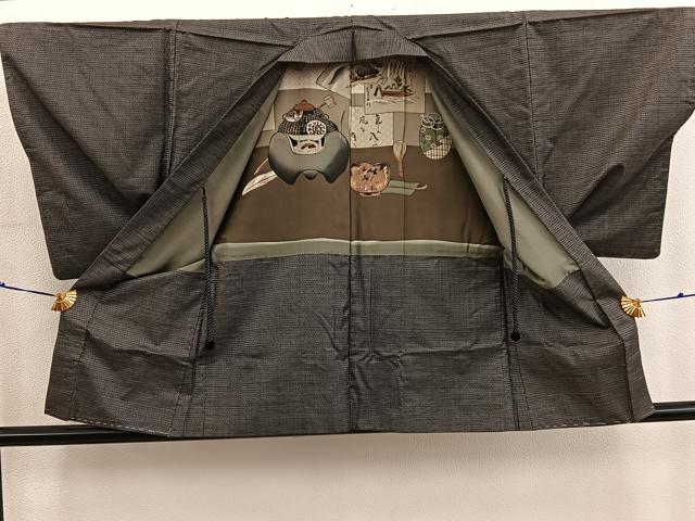 平和屋着物■男性 本場大島紬 アンサンブル 100亀甲 総詰め 正絹 逸品 BAAX8634mz