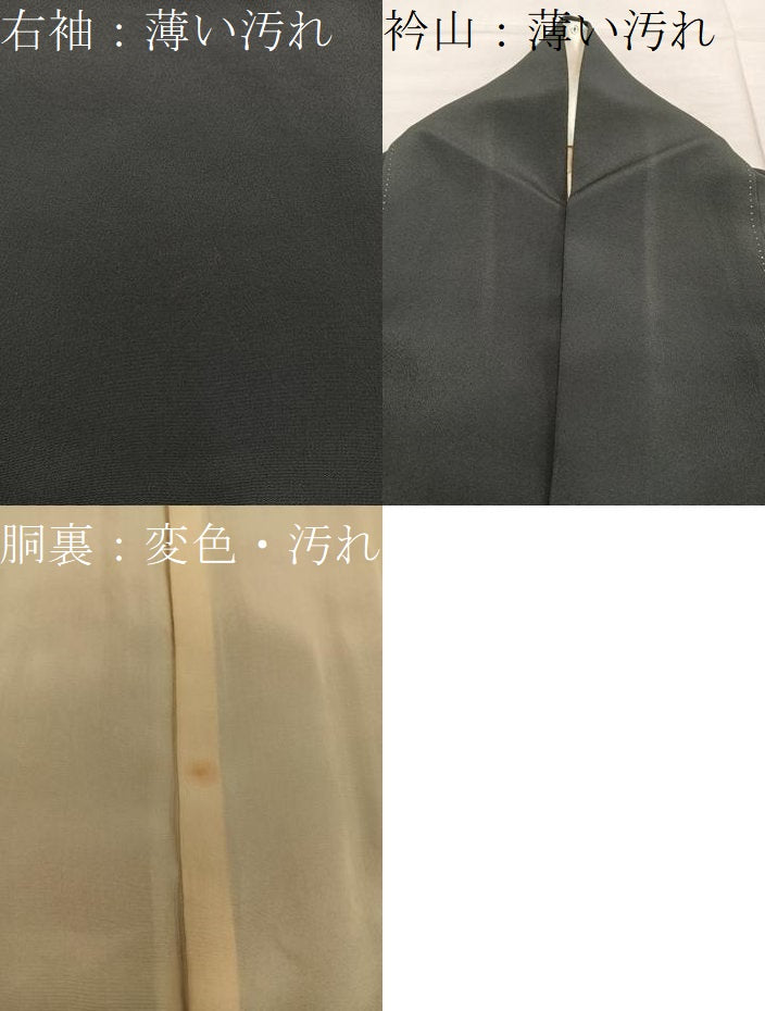 平和屋着物■豪華黒留袖 駒刺繍 飛鶴文 金彩 正絹 逸品 BAAX8648mz
