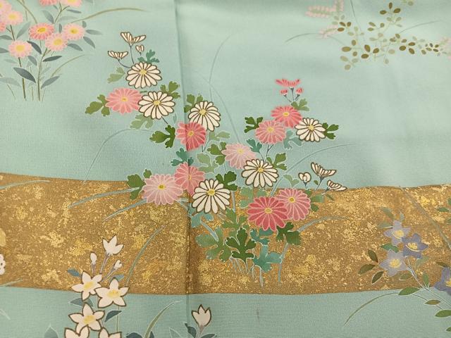 平和屋着物●訪問着 菊花文 金彩 正絹 逸品 BAAX8651mz
