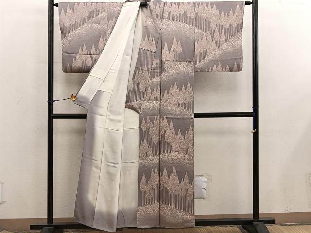 平和屋着物■訪問着 ろうけつ染め 樹林文 正絹 逸品 BAAX8683mz