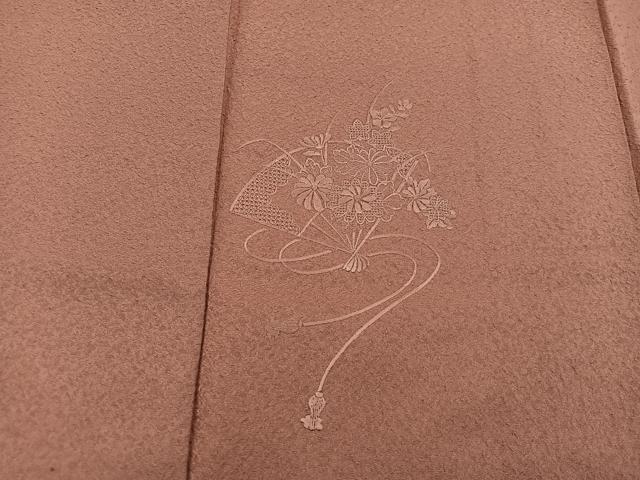 平和屋着物■豪華色留袖 総刺繍 スワトウ刺繍 扇面花地紋 東雲色 正絹 逸品 BAAX8698mz