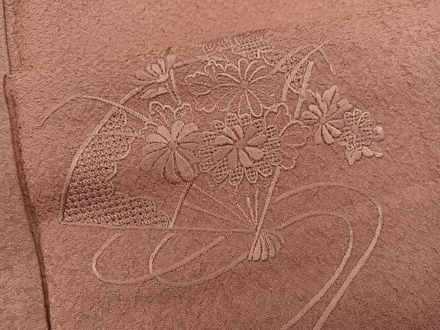 平和屋着物■豪華色留袖 総刺繍 スワトウ刺繍 扇面花地紋 東雲色 正絹 逸品 BAAX8698mz