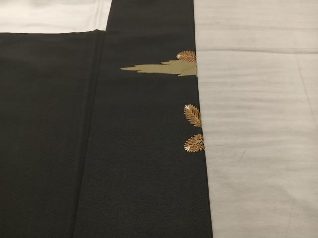平和屋着物■豪華黒留袖 駒刺繍 飛鶴花文 金彩 健勝苑扱い 正絹 逸品 BAAX8705mz