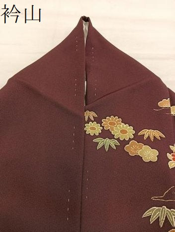 平和屋着物●訪問着 風景花文 金彩 正絹 逸品 BAAX8720mz