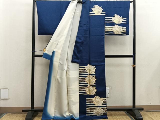 平和屋着物■訪問着 駒刺繍 舞蝶文 金彩 正絹 逸品 BAAX8724mz