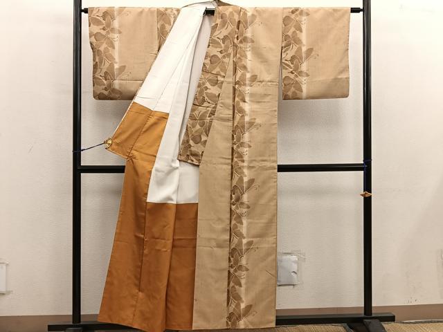 平和屋着物■上質な紬 舞蝶文 正絹 逸品 BAAX8725mz