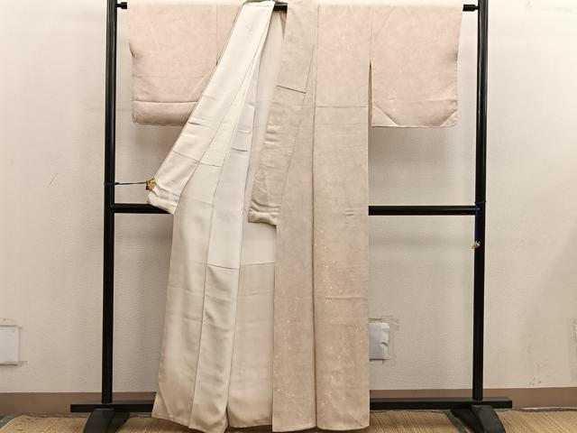 平和屋着物■上質な小紋 絞り 幾何学文様 正絹 逸品 BAAX8728mz