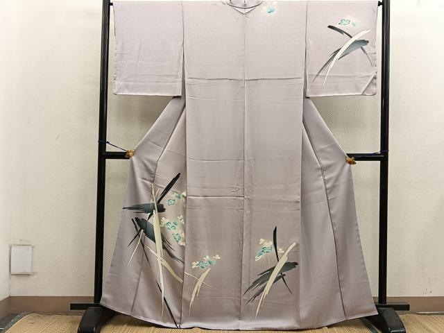 平和屋着物■訪問着 草花文 暈し染め 正絹 逸品 BAAX8734mz