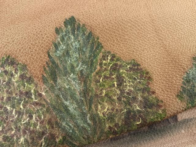 平和屋着物●訪問着 作家物 紙芸 石庭文 暈し染め 鬼しぼ縮緬 正絹 逸品 BAAX8737mz