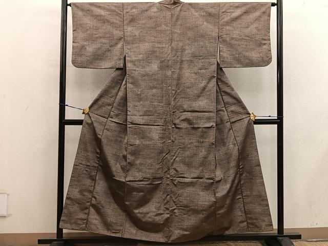 平和屋着物■上質な紬 絣文様 正絹 逸品 BAAX8745mz