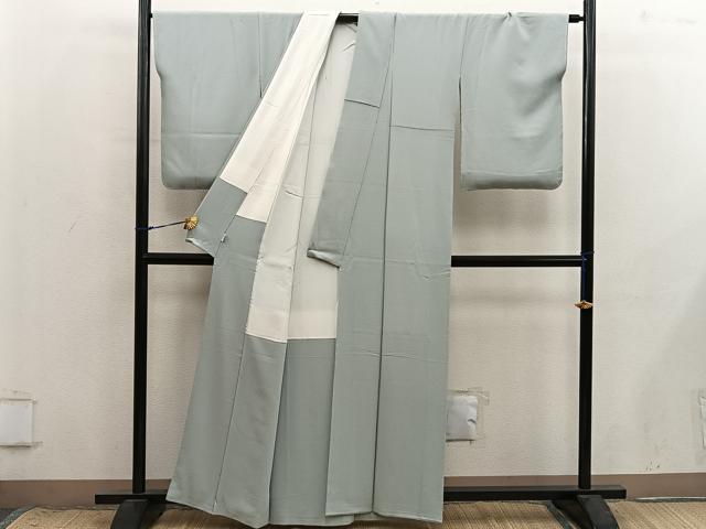 平和屋着物●上質な色無地 利久白茶色 高島屋扱い 正絹 逸品 BAAX8747mz