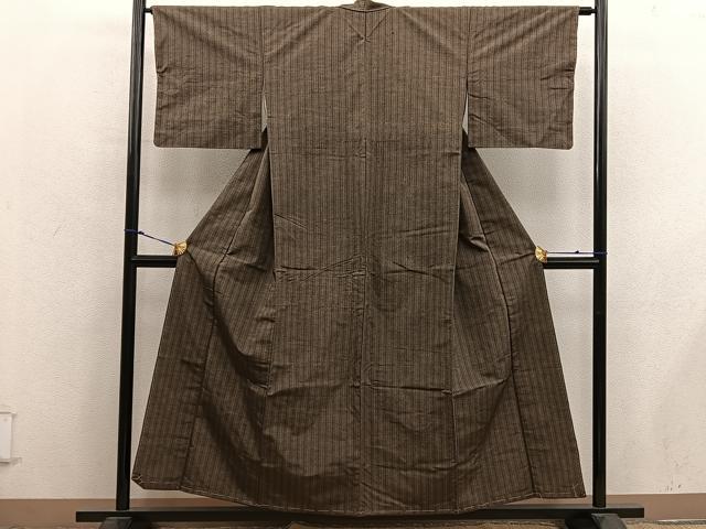 平和屋着物■上質な紬 間道 正絹 逸品 BAAX8748mz