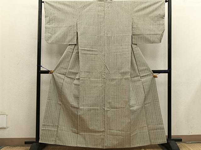 平和屋着物■上質な紬 縞 正絹 逸品 BAAX8756mz
