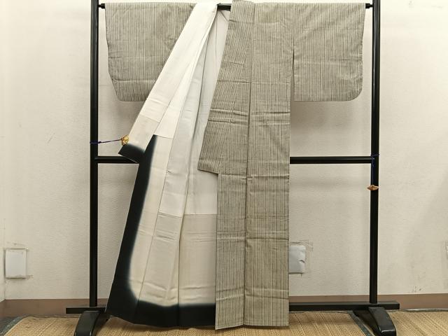 平和屋着物■上質な紬 縞 正絹 逸品 BAAX8756mz
