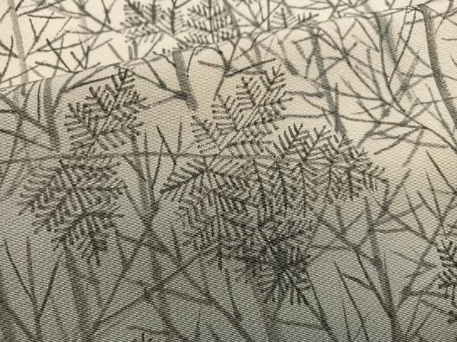 平和屋着物●訪問着 手描き 草葉文 正絹 逸品 BAAX8760mz