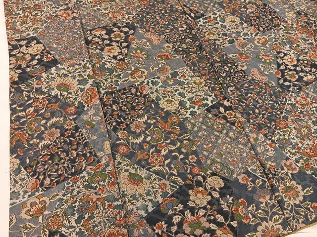 平和屋着物■上質な小紋 更紗花鳥文 正絹 逸品 BAAX8773mz
