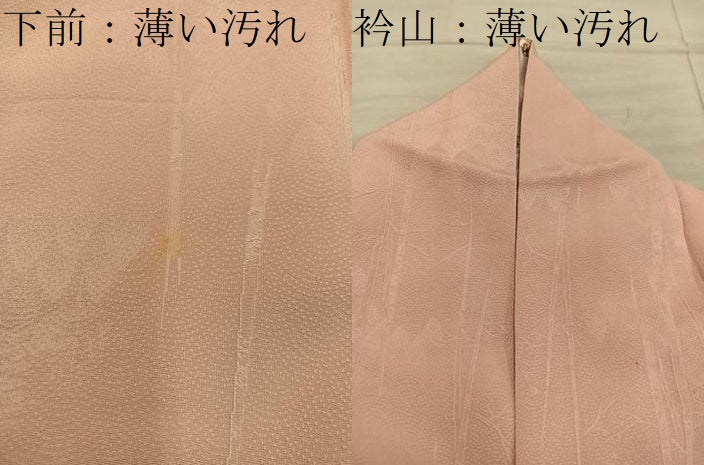 平和屋着物■上質な色無地 樹林地紋 洒落柿色 正絹 逸品 BAAX8787mz