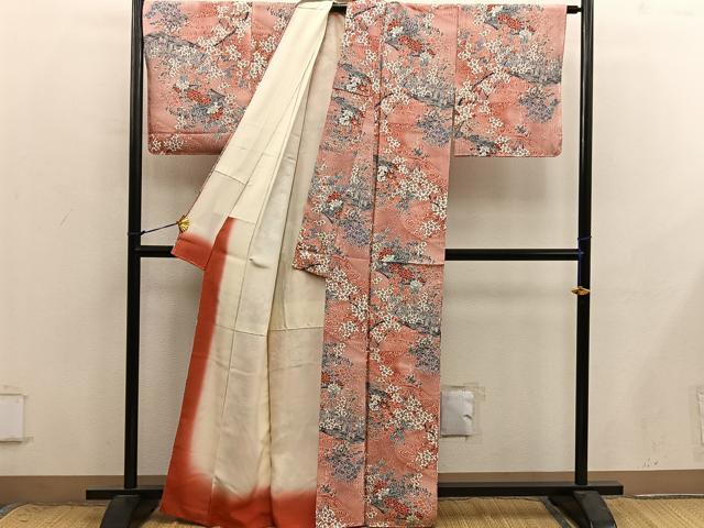 平和屋着物■上質な小紋 枝梅文 正絹 逸品 BAAX8791mz