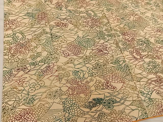 平和屋着物■上質な小紋 型染め 菊花文 やまと誂製 正絹 逸品 BAAX8796mz