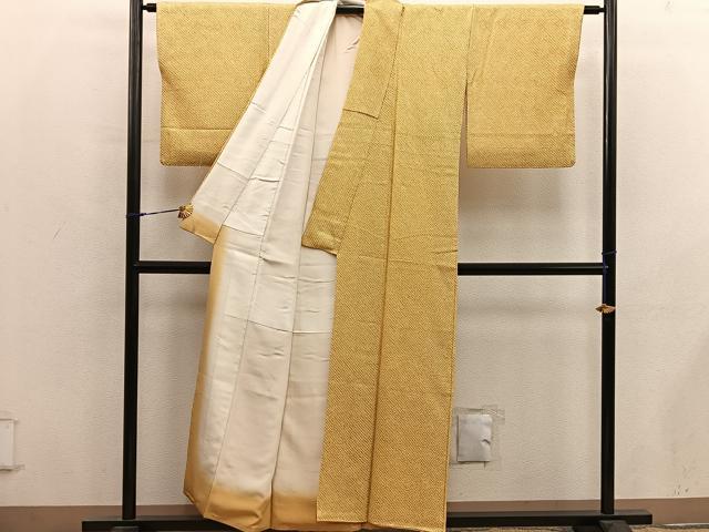 平和屋着物■大変加工の良い総絞り小紋 正絹 逸品 BAAX8803mz