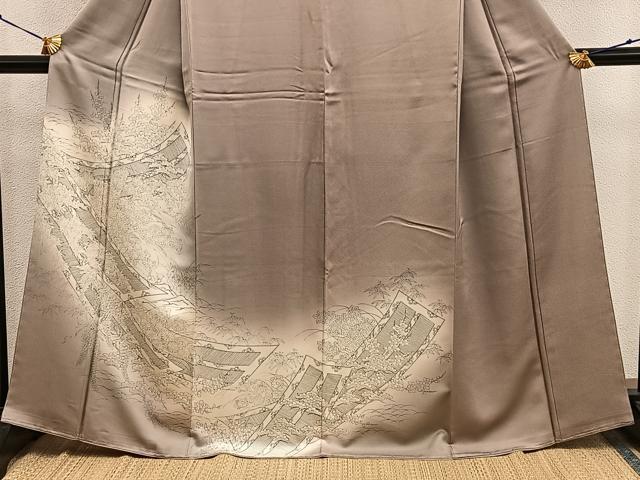 平和屋着物■訪問着 菊花文 暈し染め 正絹 逸品 BAAX8819mz