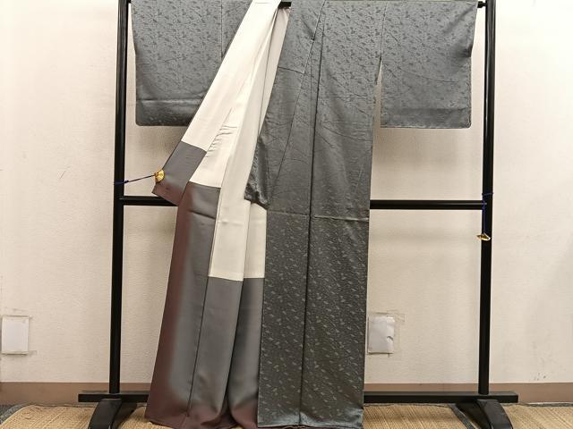 平和屋着物■上質な小紋 絞り 扇面地紋 正絹 逸品 未使用 BAAX8822mz