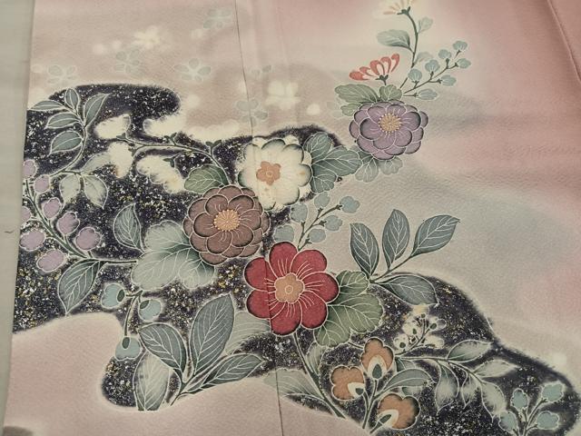平和屋着物■訪問着 梅花文 暈し染め 金銀彩 正絹 逸品 BAAX8849mz