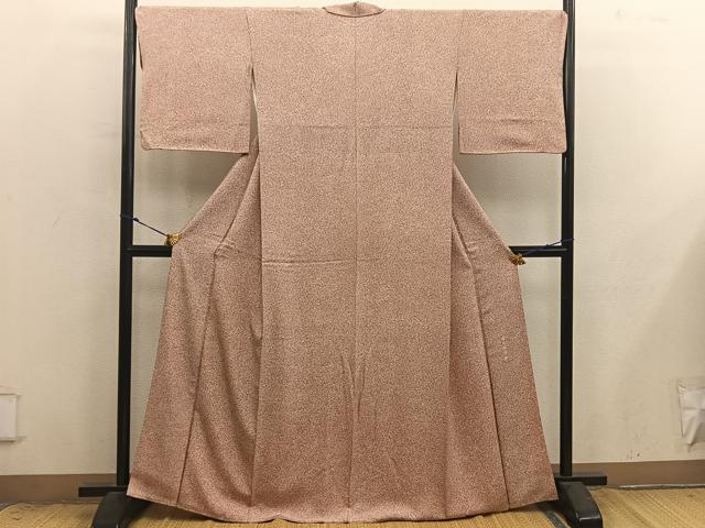 平和屋着物●伝統工芸士 染谷梅治 小紋 たたき染め 正絹 逸品 BAAX8858mz