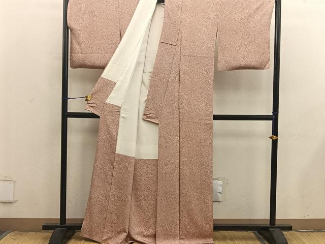 平和屋着物●伝統工芸士 染谷梅治 小紋 たたき染め 正絹 逸品 BAAX8858mz