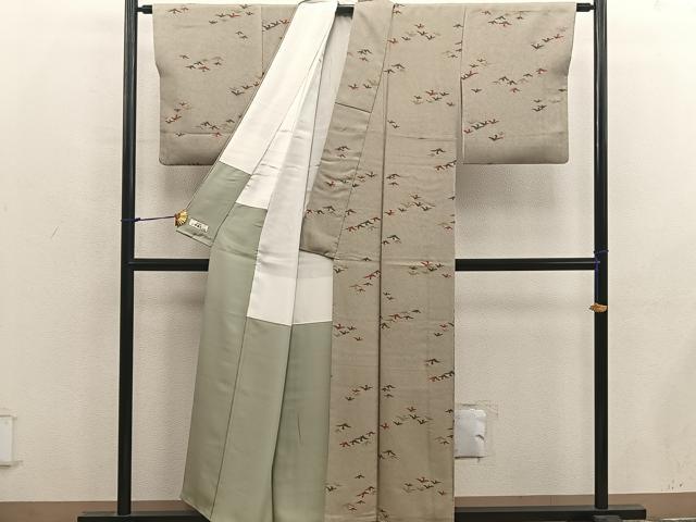 平和屋着物■上質な小紋 飛鶴文 やまと誂製 正絹 逸品 BAAX8860mz