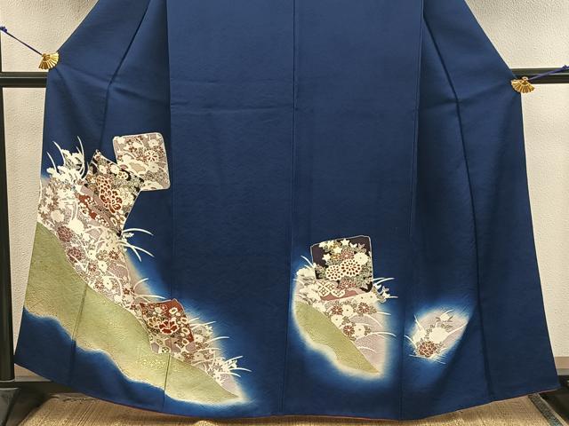 平和屋着物■訪問着 色紙重ね牡丹花文 暈し染め 金彩 正絹 逸品 BAAX8861mz