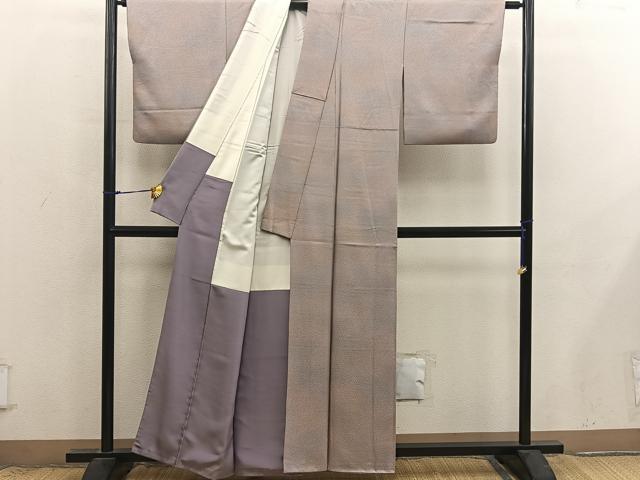 平和屋着物■上質な小紋 霞文 暈し染め 正絹 逸品 BAAX8862mz