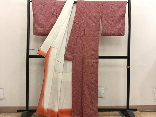 平和屋着物■大変加工の良い総絞り小紋 正絹 逸品 BAAX8868mz