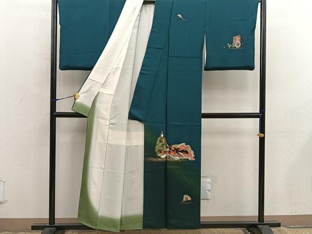 平和屋着物■訪問着 源氏物語 花宴 暈し染め 金彩 正絹 逸品 BAAX8882mz