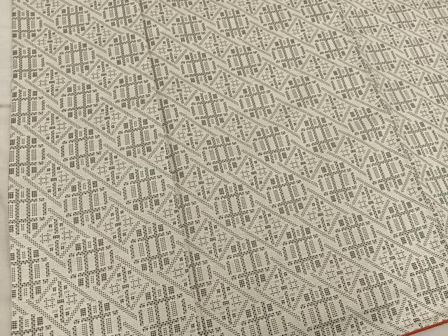 平和屋着物■上質な紬 幾何学文様 正絹 逸品 BAAX8891mz