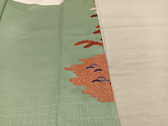 平和屋着物■豪華色留袖 駒刺繍 風景松文 暈し染め 金彩 正絹 逸品 BAAX8899mz