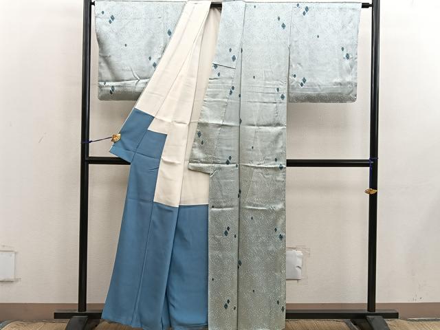 平和屋着物■上質な小紋 草花文 正絹 逸品 BAAX8905mz
