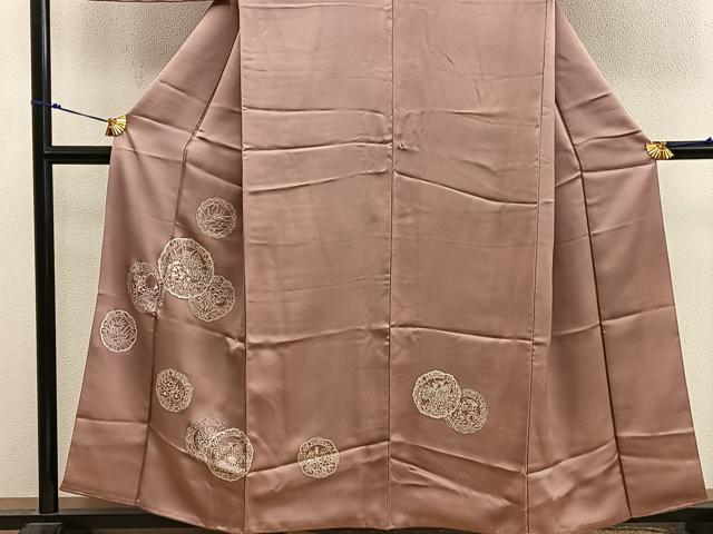 平和屋着物■訪問着 刺繍 菊花文 正絹 逸品 BAAX8909mz