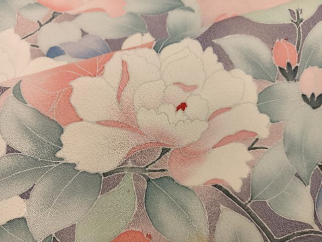 平和屋着物■訪問着 枝花文 正絹 逸品 BAAX8927mz