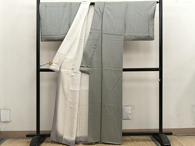 平和屋着物●江戸小紋 井関一男 草花文 正絹 逸品 BAAX8930mz