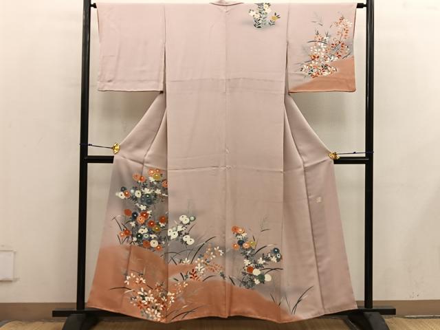 平和屋着物■上質な小紋 作家物 菊花文 正絹 逸品 BAAX8935mz