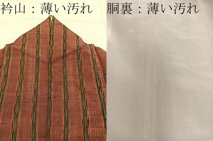 平和屋着物■上質な紬 間道 正絹 逸品 BAAX8940mz