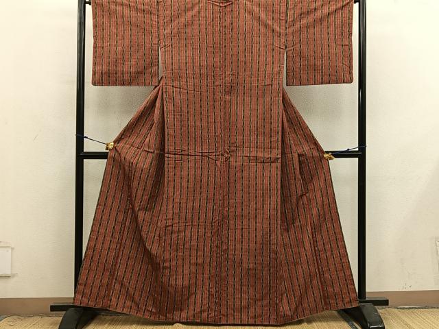 平和屋着物■上質な紬 間道 正絹 逸品 BAAX8940mz