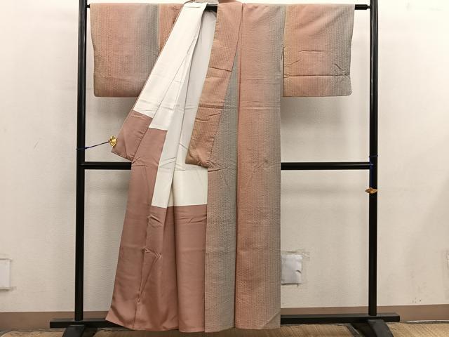 平和屋着物■上質な紬 霞文 暈し染め 正絹 逸品 BAAX8975mz