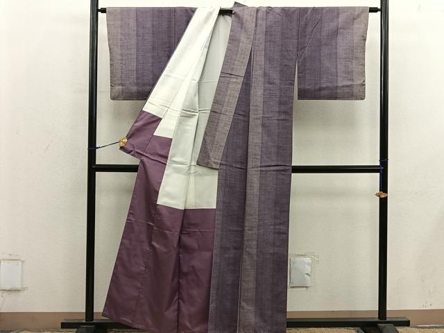 平和屋着物■上質な紬 間道 正絹 逸品 BAAX8980mz