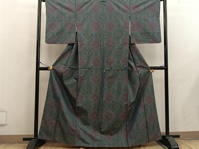 平和屋着物■本場大島紬 7マルキ 蜀江花文 正絹 逸品 BAAX8998mz