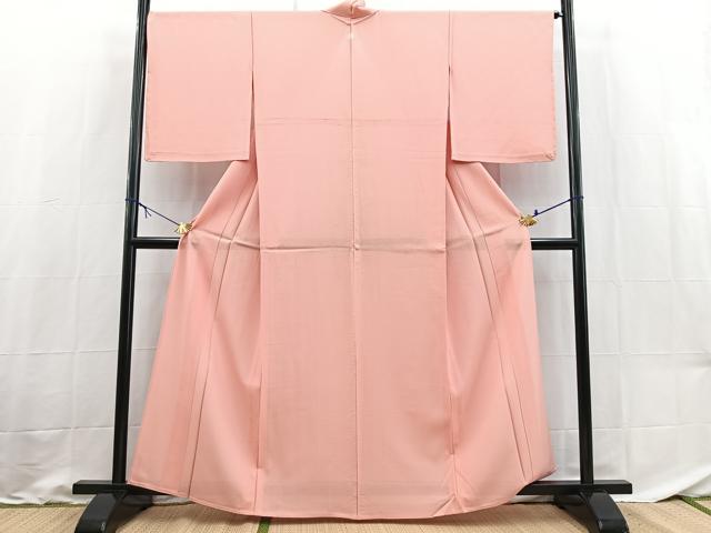 平和屋着物*夏物 色無地 絽 紅梅色 正絹 逸品 未使用 BAAX9012yc