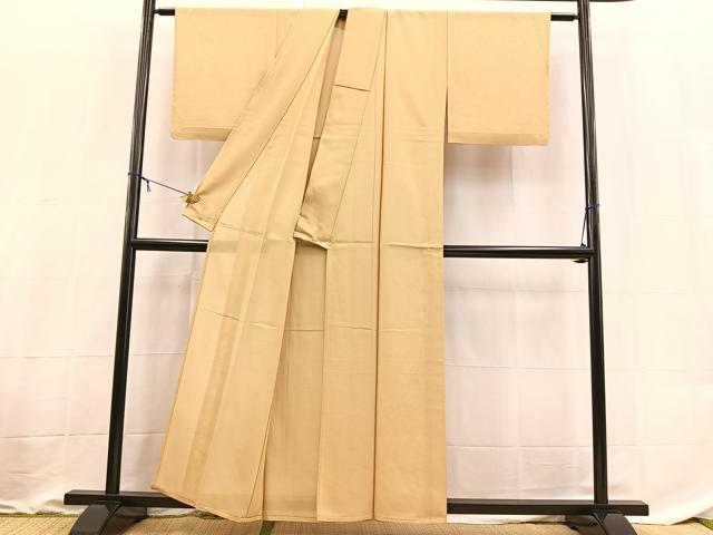 平和屋着物*夏物 色無地 絽 枯色 正絹 逸品 BAAX9017yc