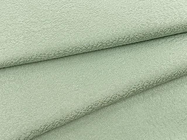 平和屋着物●上質な色無地 草花地紋 千草色 正絹 逸品 BAAX9043yc